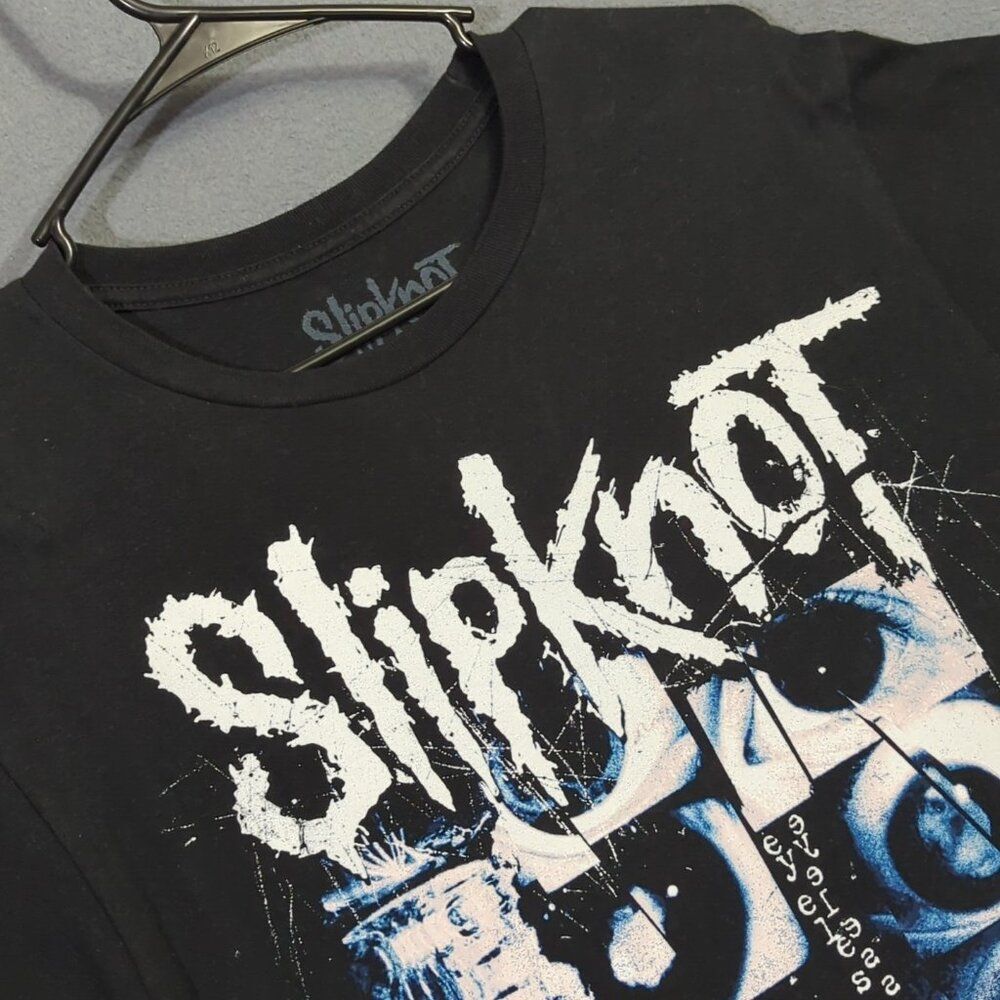 Slipknot T-Shirt Men's M Black Eyeless Cotton Short Sleeve Metal Rock Band Tee